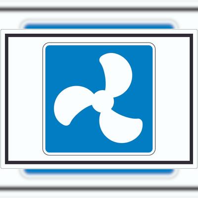 HB-Druck Motorboote erlaubt Symbol Aufkleber A0 (841x1189mm)