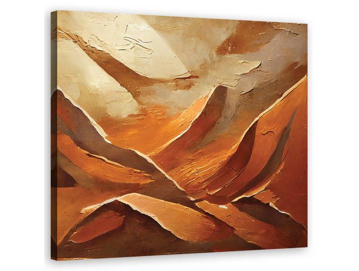 Feeby Wandbild orange abstraktion retro, Orange, Abstrakt, Rechteckig, 50x50 cm, Bilder & Rahmen, Bilder, Leinwandbilder