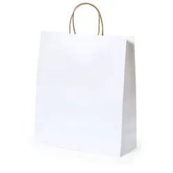 50x Tasche aus Papier mit weißer Oberfläche 32 x 40 x 12 cm