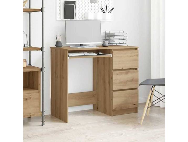 Bon plan  Bureau - JILI HOT - Bureau chêne artisanal 90x45x76cm - Bois d'ingénierie - Pour Bureau/chambre Thome6261335