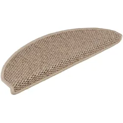 vidaXL Treppenmatten Selbstklebend Sisal-Optik 15 Stk. 65x21x4 cm Sand