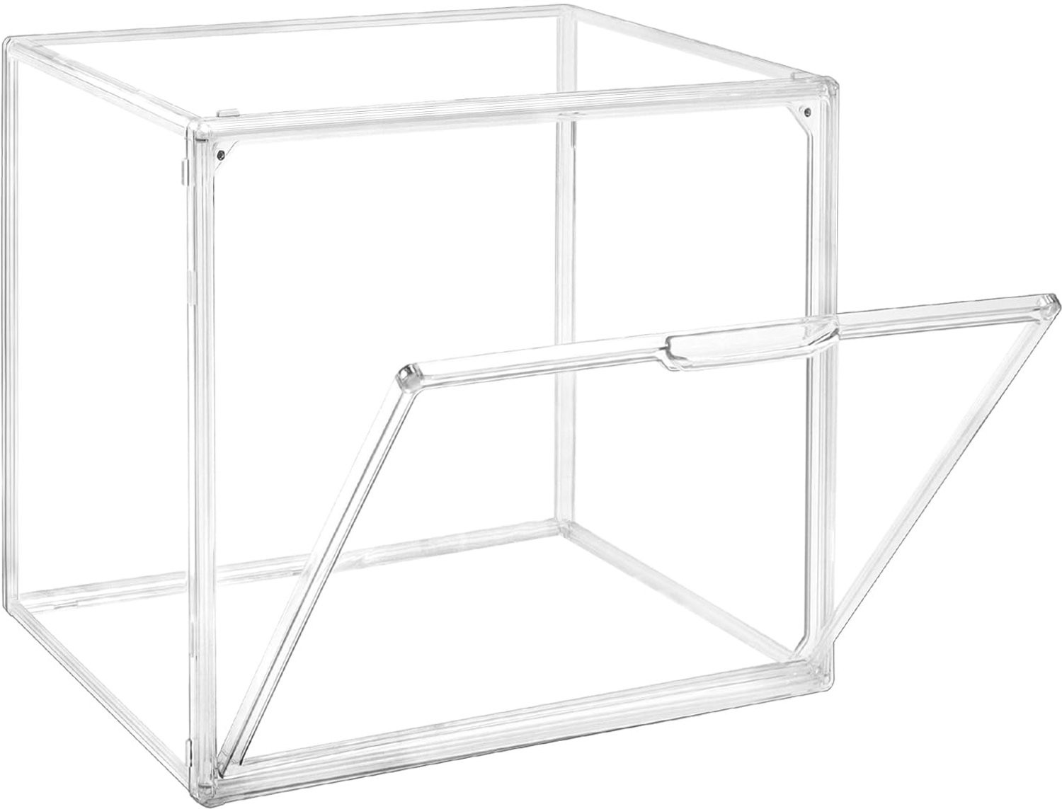 Transparante Acryl Displaykast met Glazen Deuren - Stapelbare Vitrinekast voor Verzamelobjecten