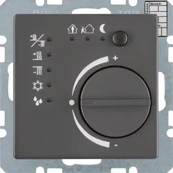 Berker Temperaturregler anthrazit samt 75441126
