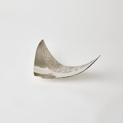 Global Views Crosshatch Nickel Bowl