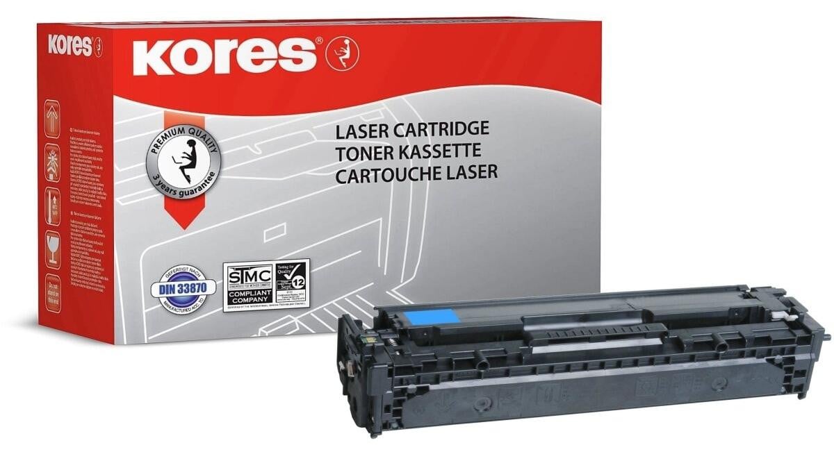 Kores tonercartridge voor HP Color LaserJet CP1215/CP1515, cyaan
