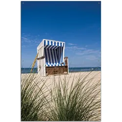Wallario Gartenposter ca. 80 x 120 cm Strandkorb