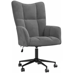 vidaXL Relaxsessel Dunkelgrau Samt
