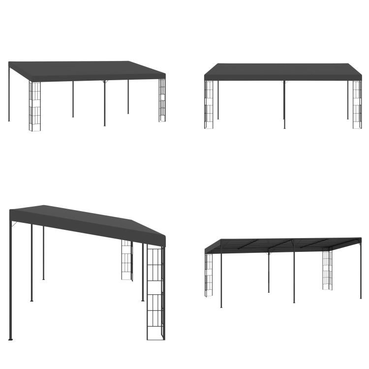 vidaXL Wand Pavillon 3x6 m Anthrazit Stoff - Wand-Pavillon - Wand-Pavillons - Terrassen Pavillon - Pavillon