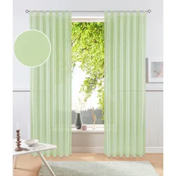 Gardine OTTO HOME "XANA" Gr. 2, hellgrün, B:145cm H:175cm, Voile, Polyester, Gardinen, Gardine, Bestseller, einfarbig, 1 Schal, pflegeleicht, preiswert