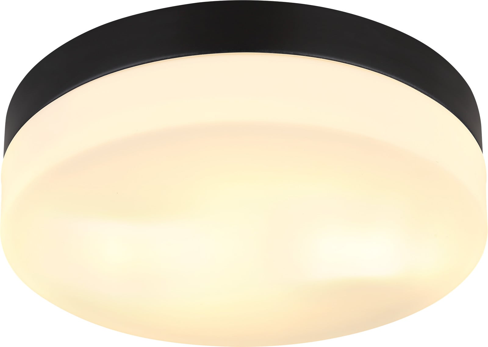 Globo Lighting ronde plafondlamp voor in de tuin, mat zwart