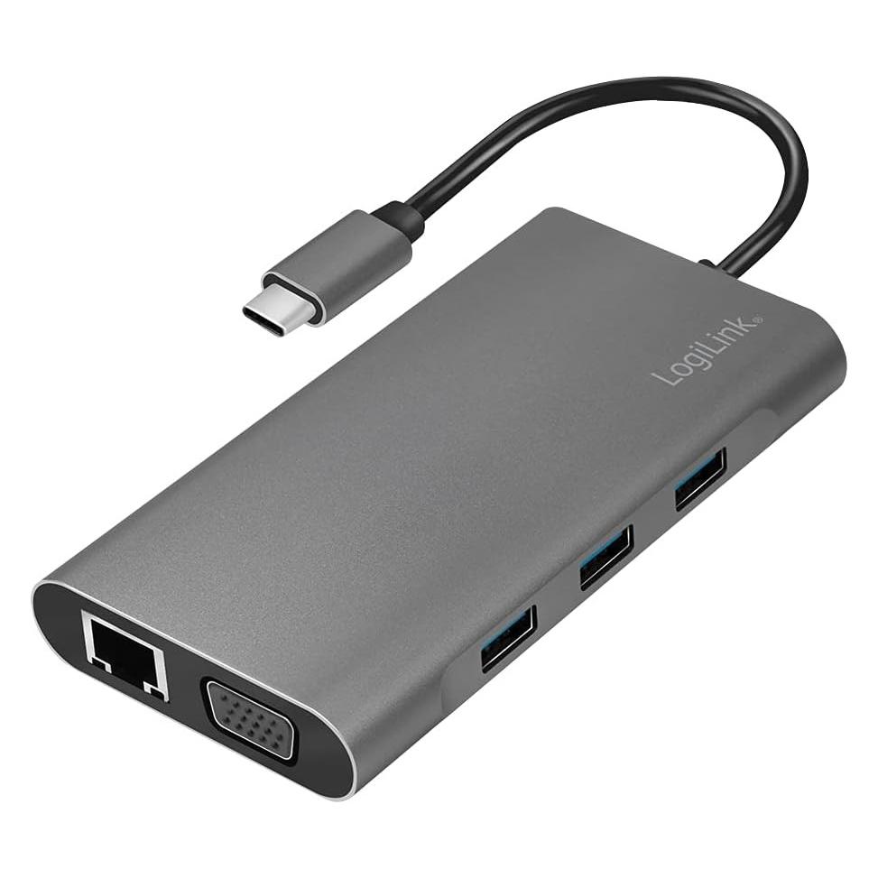LogiLink Dockingstation USB 3.2 Gen1,USB-C, 10-Port,PD,. (USB-C, 10 Ports) (UA0383)