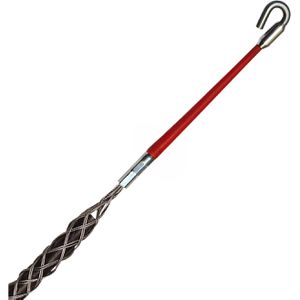 Runpotec Kabelstrumpf 20274, mit Haken, 200 kg Bruchlast, aus Edelstahl, für Ø 9 - 15 mm Kabel