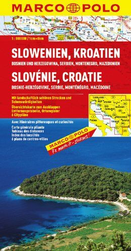 Marco Polo - MARCO POLO Länderkarte Slowenien, Kroatien, Bosnien und Herzegowina, Serbien Montenegro, Mazedonien 1:800.000: Mit landschaftlich schönen Strecken ... Entfernungstabelle, Ortsregister, 6 Citypläne - Preis vom 12.10.2026 11:37:12 h
