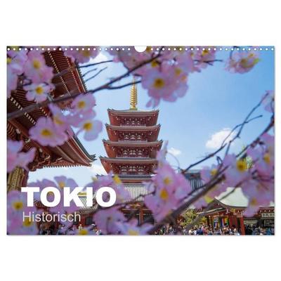 Tokio Kalender mit historischen Tempeln und Schreinen (Wandkalender 2027 DIN A3 quer), CALVENDO Monatskalender