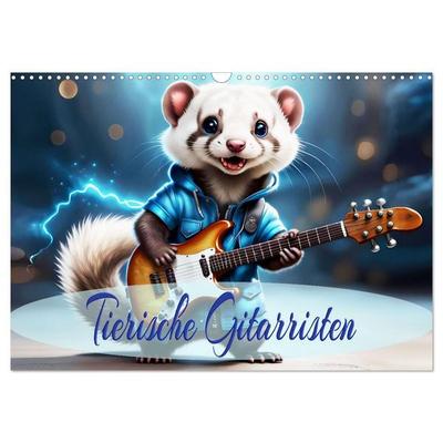 Tierische Gitarristen (Wandkalender 2027 DIN A3 quer), CALVENDO Monatskalender