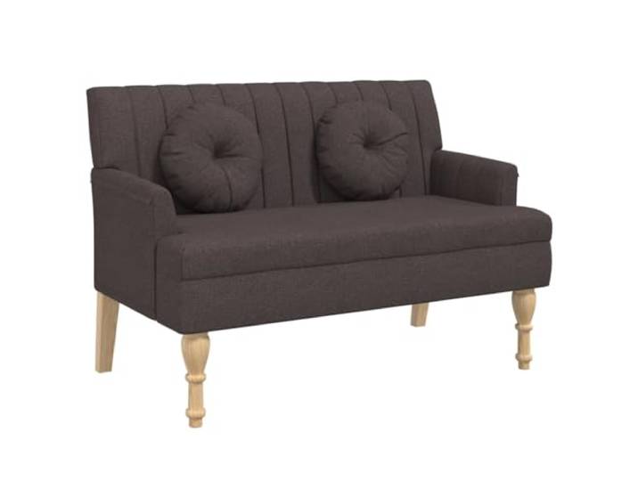 vidaXL Sitzbank mit Kissen Dunkelbraun 113x64,5x75,5 cm Stoff