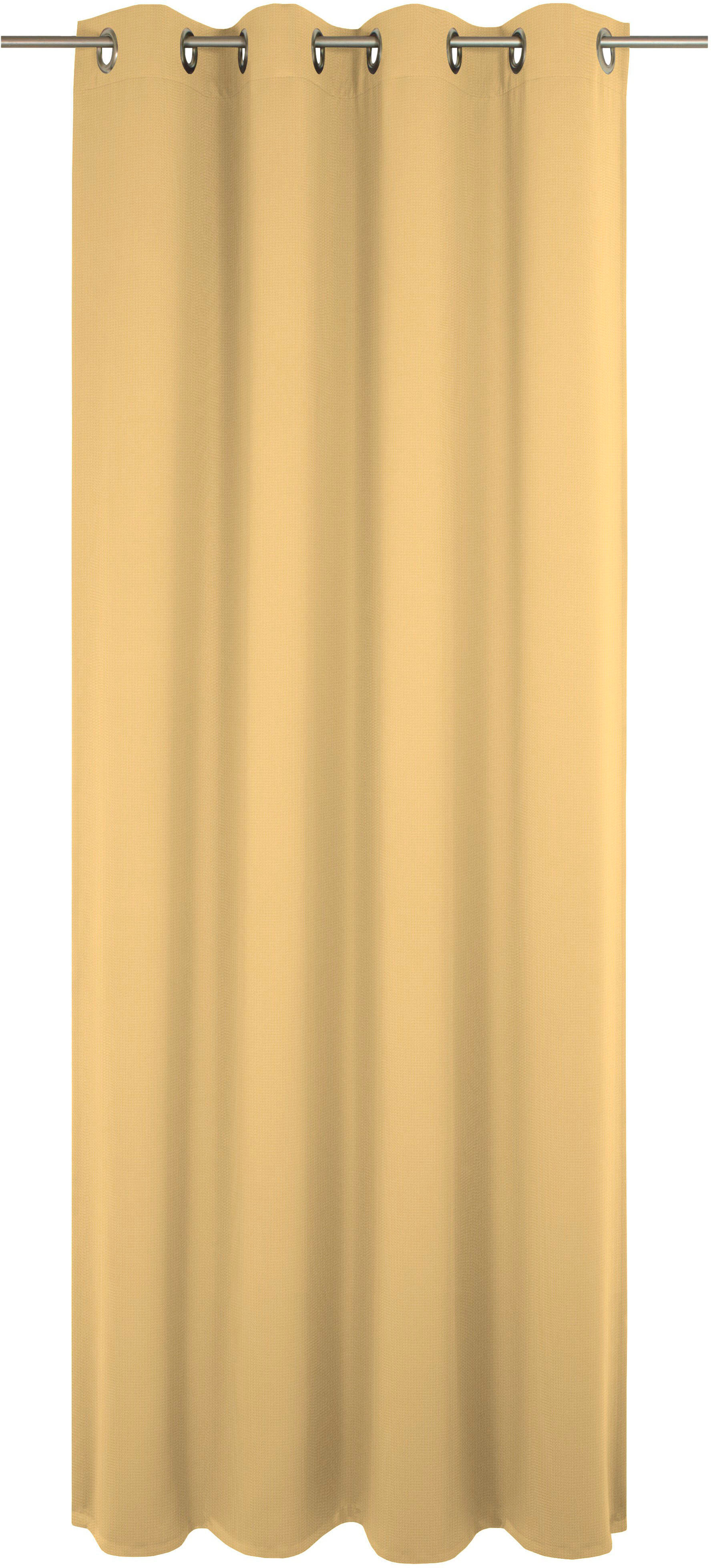 Vorhang ADAM "Uni Collection light", gelb (quitte), B:142cm H:265cm, Baumwolle (Bio-Baumwolle), Gardinen, Vorhang, aus 100% Bio-Baumwolle quitte 265cm, Ösen, 142cm
