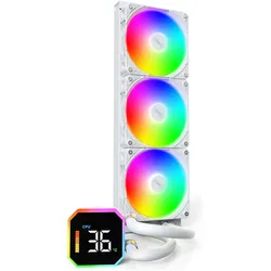 Montech HyperFlow Digital 360 White, CPU Wasserkühler, Weiss