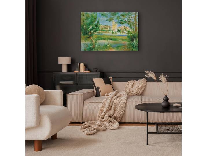 Leinwandbild Villeneuveles Avignon Filz Grün/Grün 120 x 80cm