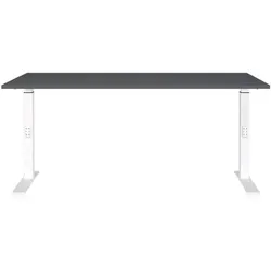 Germania-Werke Schreibtisch höhenverstellbar (manuell) »Downey« 160 cm grau, 160x91x80 cm