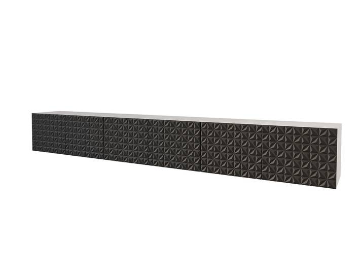 Lowboard VIRA 3 x 100 cm Weiß und Schwarz