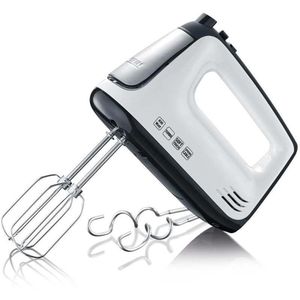 Severin Handmixer HM 3830, weiß, 5 Geschwindigkeiten, mit Knethaken und Schneebesen, 400 Watt