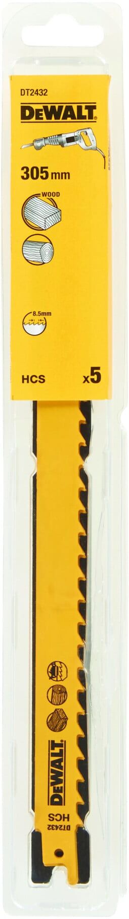 DEWALT HCS-Säbelsägeblatt 305 Lebendholz (5 Stk.) DT2432-QZ)