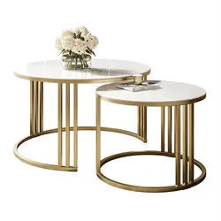 COUCHTISCH 2in1 LORI GLASS gebürstetes Gold, gebürstetes Gold / weißes Glas