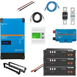 HUSATECH PowerSet 1 Phasig mit Victron MultiPlus-II 48/5000/70-50 GX und 10,8 kWh Pylontech US3000D Speicher