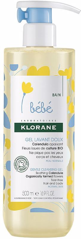 Klorane Bébé gel lavant doux cheveux et corps 500 ml