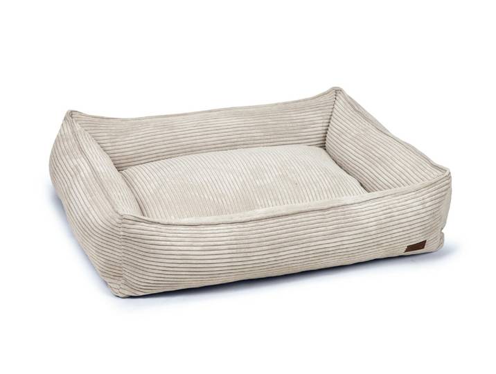 Tierbett DESIGNED BY LOTTE Designed by Lotte Liegebett Ribbed Hellgrau , grau, B/H/L: 95cm x 23cm x 80cm, Tierbetten, Tierbett