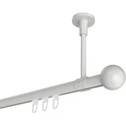 GARDINENSTANGE INNENLAUF Sonette Luino 100 cm, 1-läufig, 20 mm Ø Weiß
