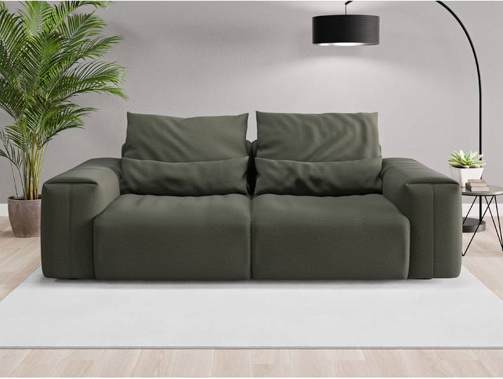 Einzelsofa Denver - Grün (Waldgrün) - Softwolle