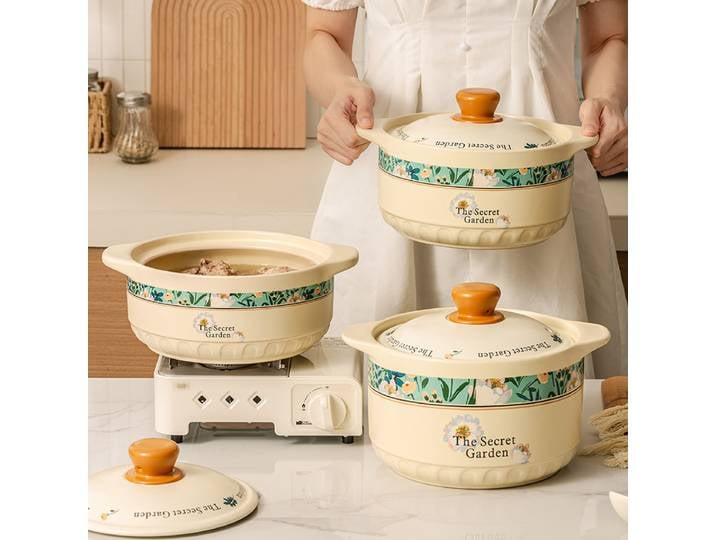 Casserole en céramique de Style coréen de grande capacité, résistante aux hautes températures, Anti-fissure, marmite à ragoût, cuisinière à gaz, marmite à soupe sûre