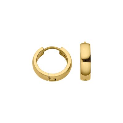 Paar Creolen FIRETTI "Schmuck Geschenk Titan Ohrschmuck Ohrringe" Gr. 15,5, gold (gelbgoldfarben), Ohrringe, Damen, 15,5, Titan