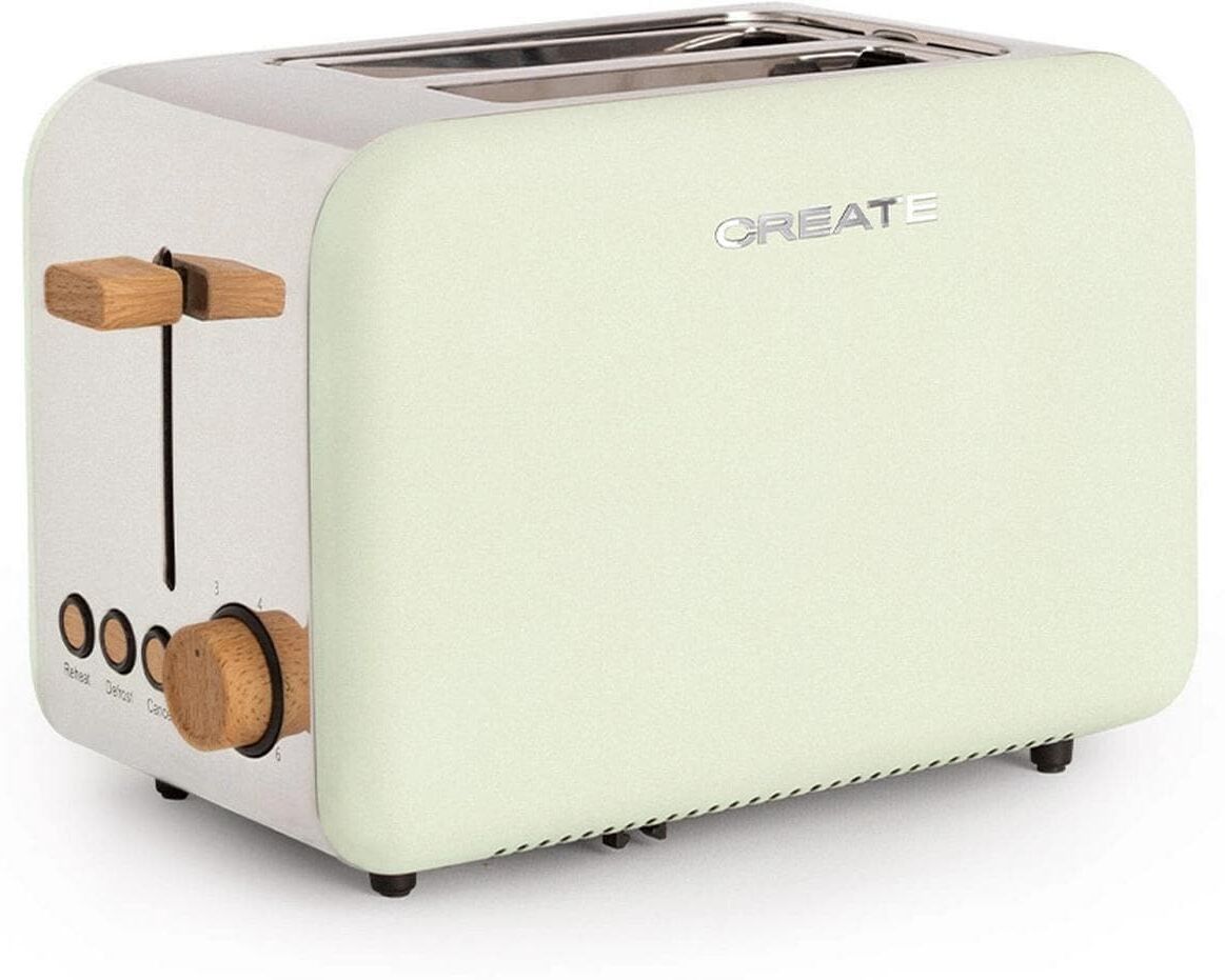 Toaster "Create Retro", grün (hellgrün), Toaster, Toaster hellgrün Einheitsgröße