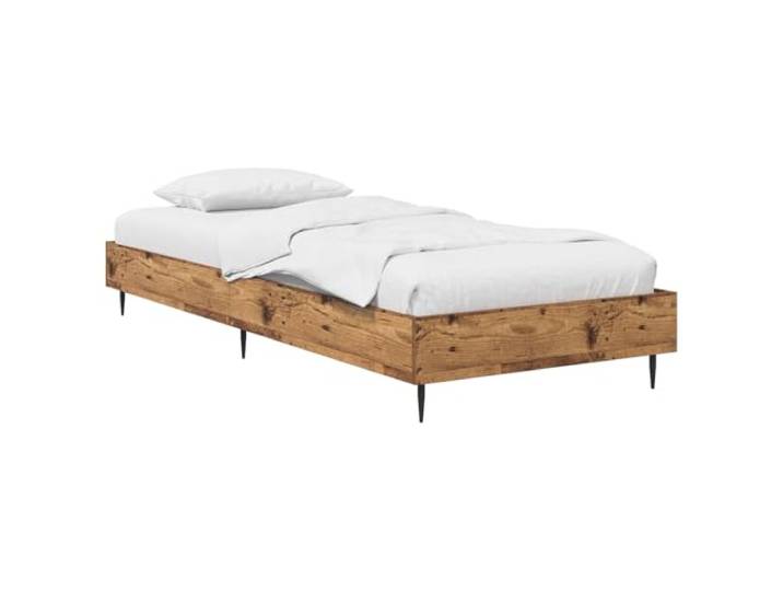 Keeushr Bettrahmen Altholz 80 x 200 cm Holzwerkstoff Holzwerkstoff-Konstruktion, fester Lattenrost, glattes Finish, einfache Montage, pflegeleicht mit trockenem Tuch