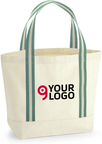 Borsa barca EarthAware Organic 100% Cotone, 36x36x16cm, Naturale Personalizzate o neutre Westford Mill
