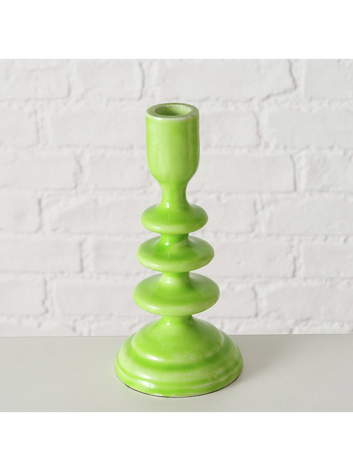 Boltze Kerzenleuchter "Kalea" in Grün - (H)18,5 cm - onesize