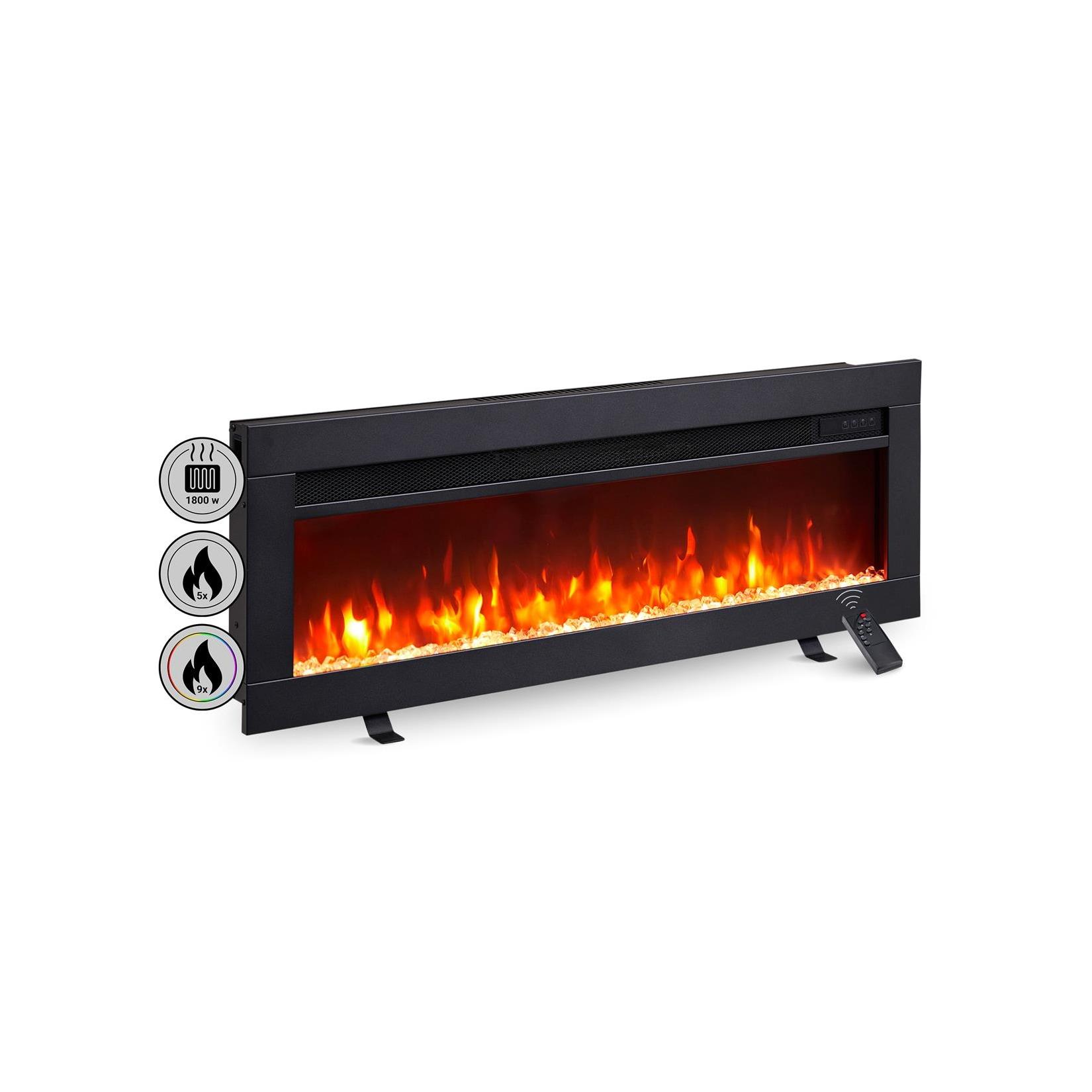 BALDERIA Agnes 36 (schwarz) Elektro-Wand-/Einbaukamin
