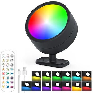 Uplift Picks Rechargeable RGB Magnetic Wall Light With Remote Control black (rgb)