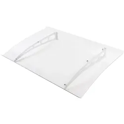 POWERTEC GARDEN Überdachung / Vordach ca. 140 x 90 cm - Transparent (2mm PC)