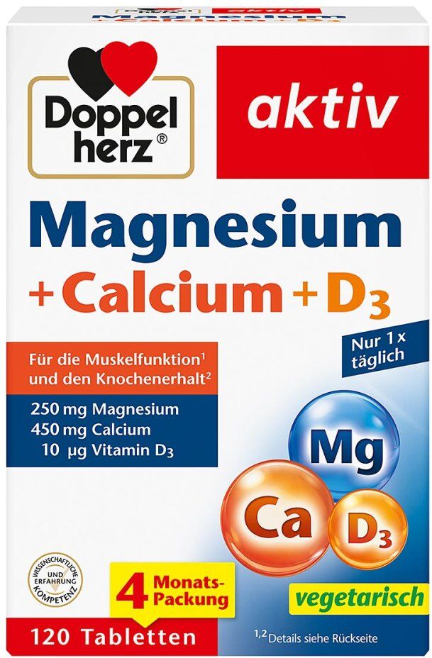 Doppelherz Magnesium+Calcium+D3 aktiv Tabletten 120stk