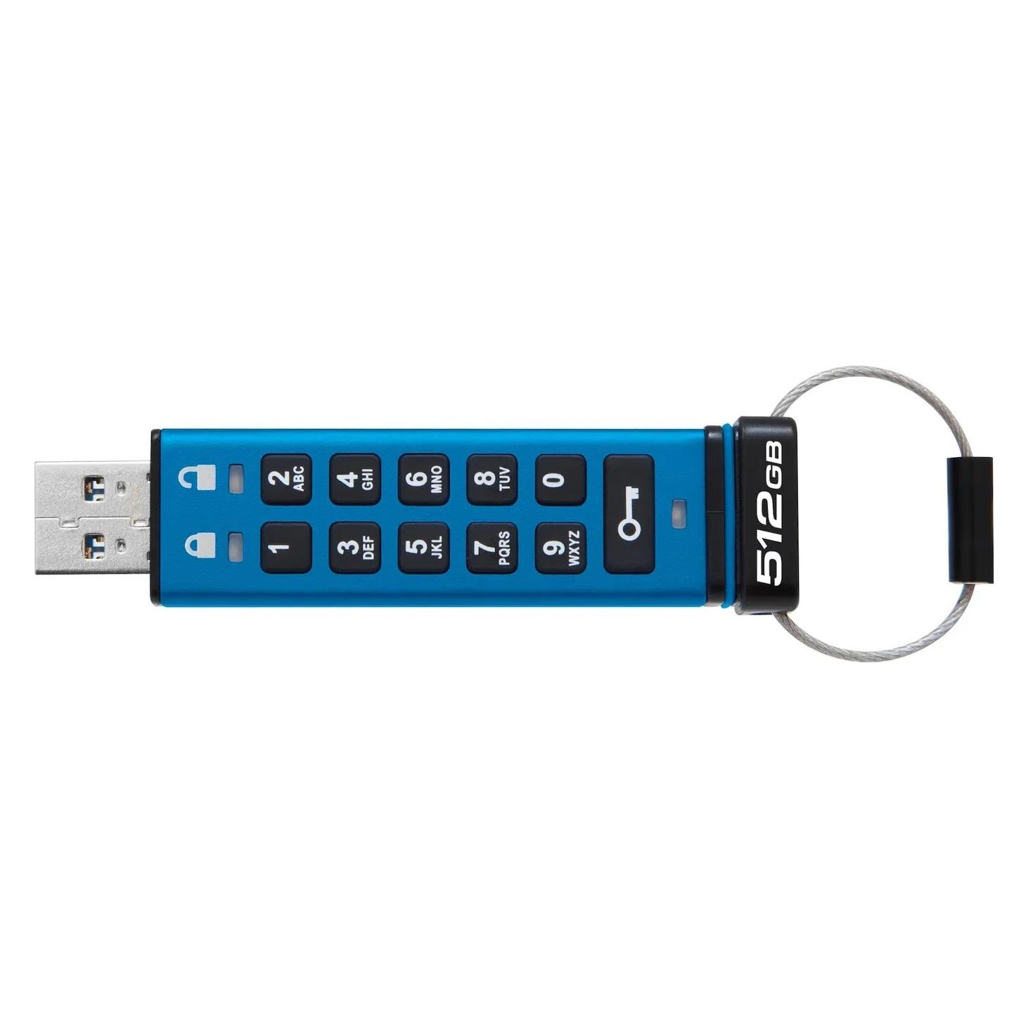 Kingston Stick IronKey Keypad 200 512GB secure (512 GB, USB-A) (IKKP200/512GB)