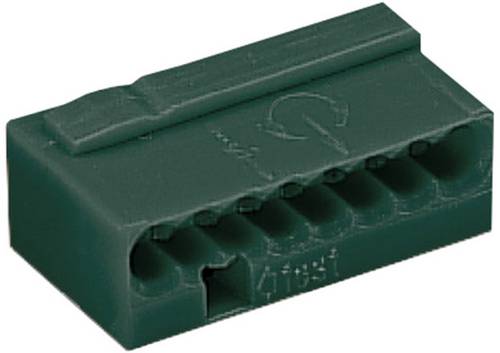 WAGO Dosenklemme starr: -0.8mm² Polzahl: 8 Dunkelgrau