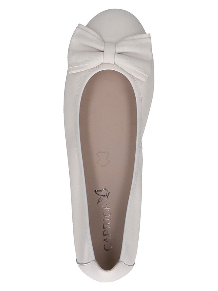 Caprice Leder-Ballerinas in Creme - 39