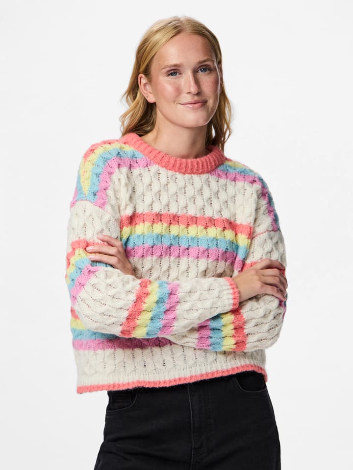 Pieces Pullover in Creme - L