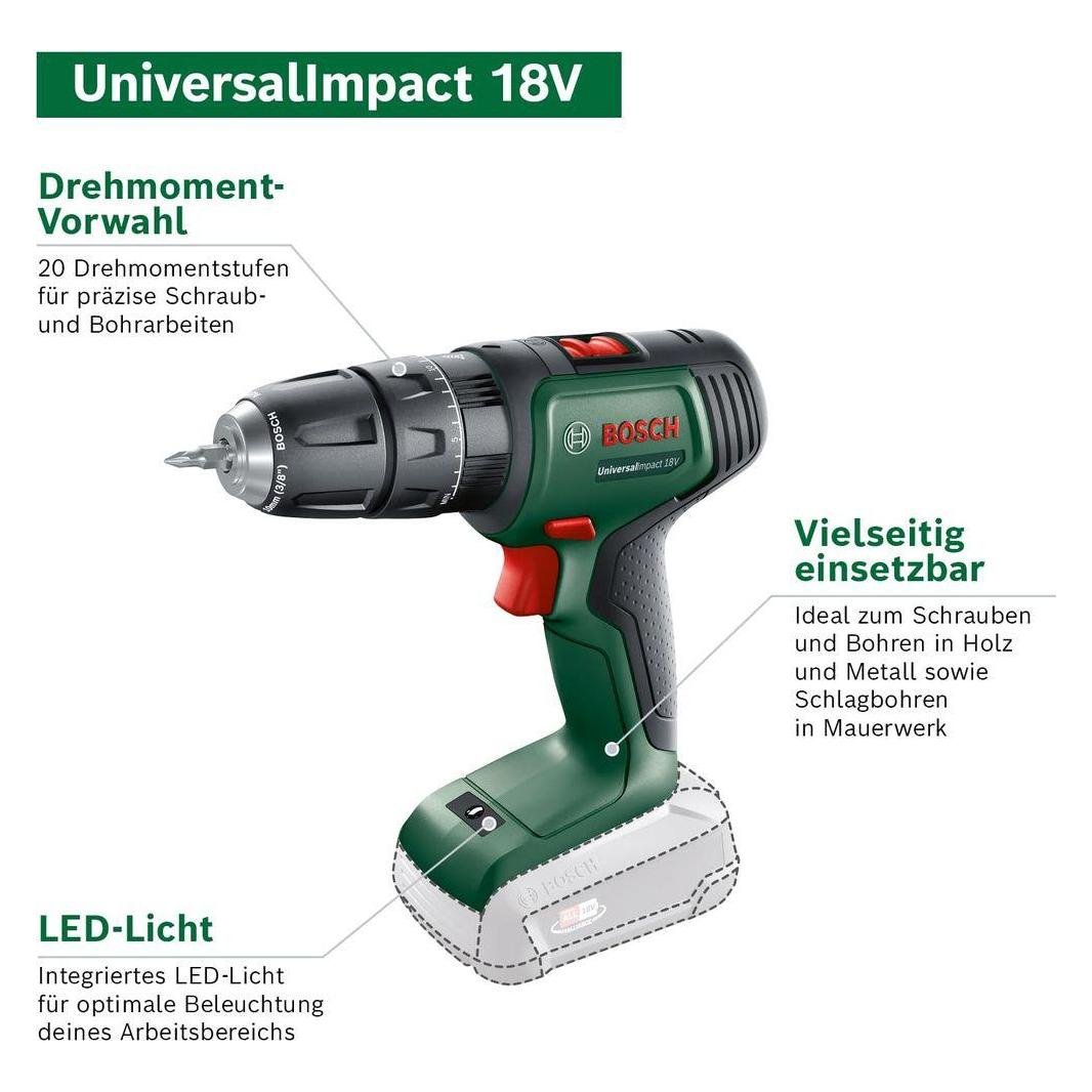 Bosch Home & Garden UniversalImpact 18V (Schlagbohrschrauber) (06039D4100)