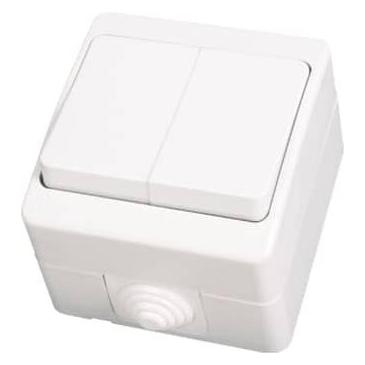 Gunsan IP54 Schalter Serienschalter Feuchtraum Aufputz Weiss (31794134)