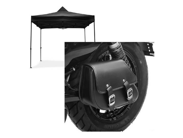 Tourtecs Sitzbank Set: Rennzelt 3x3m faltbar sw # mit Schwingentasche passend für Cruise